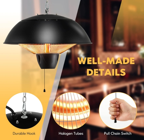 Recessed infrared ceiling heater